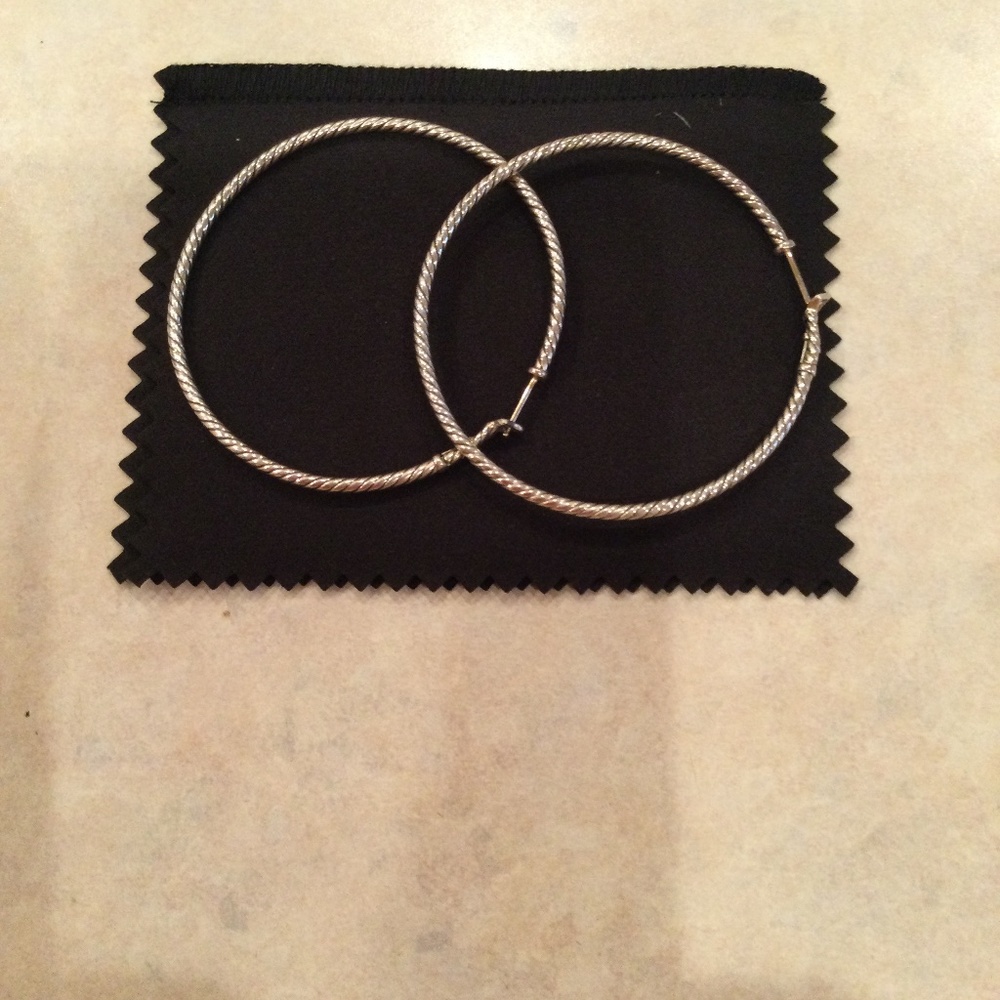 David Yurman Sculpted Cable 2" Hoop Earrings